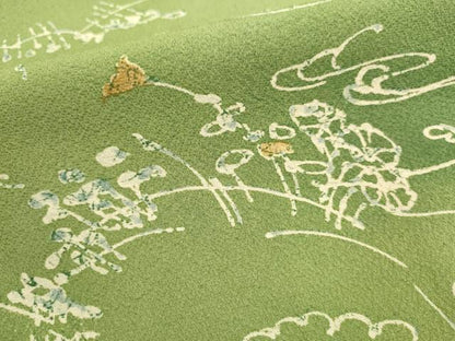 平和屋着物■上質な小紋　草花文　暈し染め　正絹　逸品　AABD1349ma