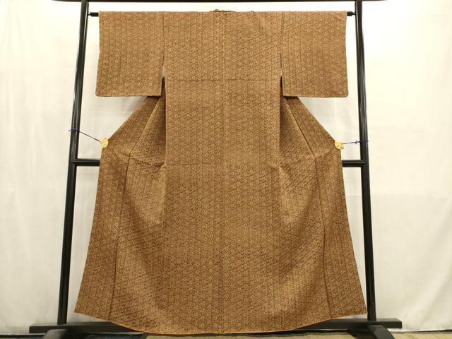 平和屋着物■上質な小紋　籠目文　正絹　逸品　AABD1355ma
