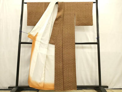 平和屋着物■上質な小紋　籠目文　正絹　逸品　AABD1355ma