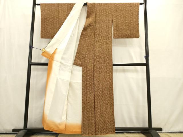 平和屋着物■上質な小紋　籠目文　正絹　逸品　AABD1355ma