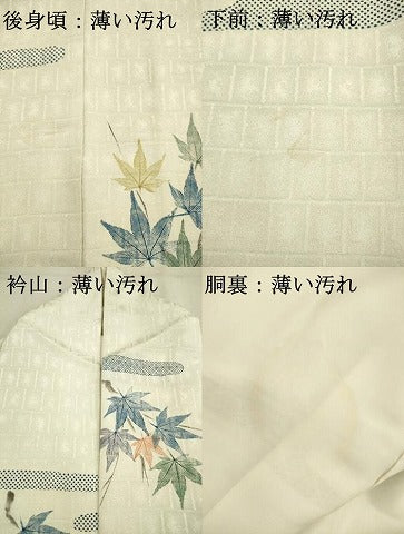 平和屋着物■上質な小紋 霞紅葉文 正絹 逸品 AABD1356ma