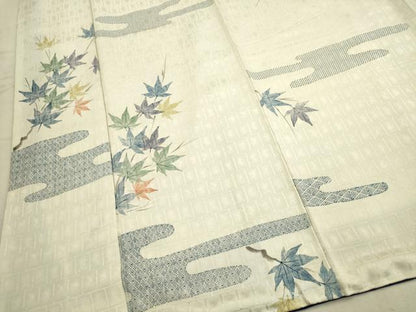 平和屋着物■上質な小紋 霞紅葉文 正絹 逸品 AABD1356ma