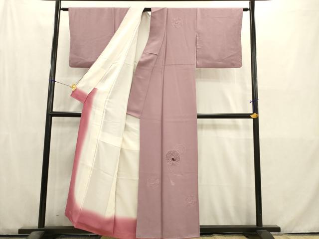 平和屋着物■訪問着　中国三大刺繍　汕頭刺繍　スワトウ刺繍　鏡裏花文　鴇浅葱色　正絹　逸品　AABD1364ma