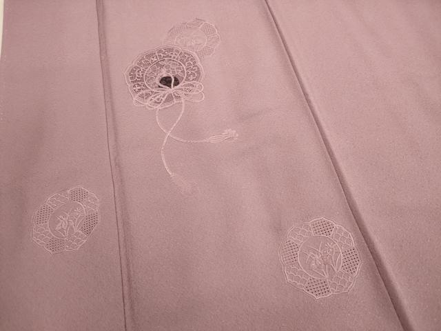 平和屋着物■訪問着　中国三大刺繍　汕頭刺繍　スワトウ刺繍　鏡裏花文　鴇浅葱色　正絹　逸品　AABD1364ma