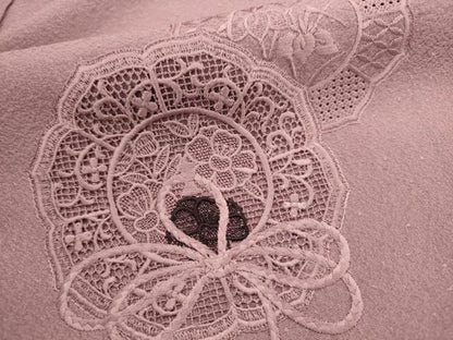 平和屋着物■訪問着　中国三大刺繍　汕頭刺繍　スワトウ刺繍　鏡裏花文　鴇浅葱色　正絹　逸品　AABD1364ma