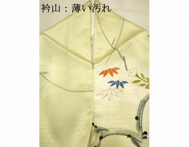 平和屋着物■上質な小紋　枝花文　暈し染め　金彩　正絹　逸品　AABD1376ma