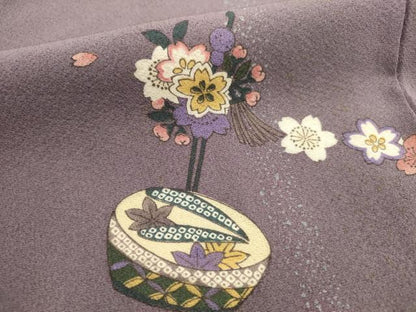平和屋着物■上質な小紋 花簪 草履 正絹 逸品 AABD1378ma