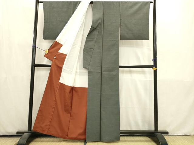 平和屋着物■上質な紬　風景文　鈴乃屋扱い　正絹　逸品　AABD1387ma