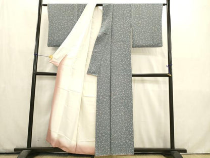 平和屋着物■上質な小紋　水玉文　正絹　逸品　AABD1414ma