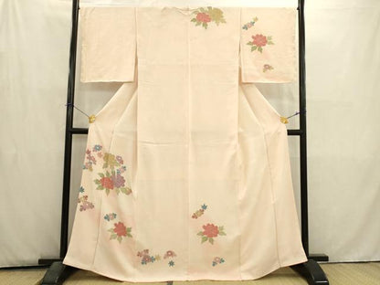 平和屋着物■訪問着　草花文　暈し染め　金彩　正絹　逸品　AABD1415ma