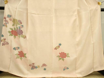 平和屋着物■訪問着　草花文　暈し染め　金彩　正絹　逸品　AABD1415ma