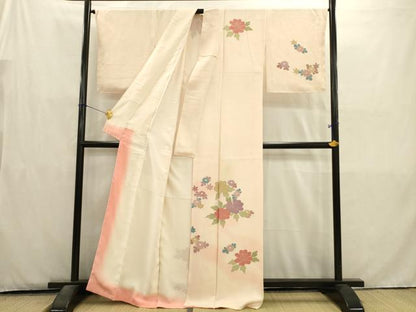 平和屋着物■訪問着　草花文　暈し染め　金彩　正絹　逸品　AABD1415ma