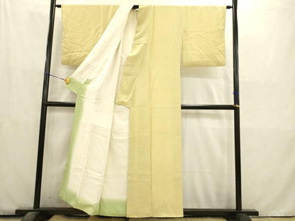 平和屋着物■上質な小紋　雲　砥粉色　正絹　逸品　AABD1426ma