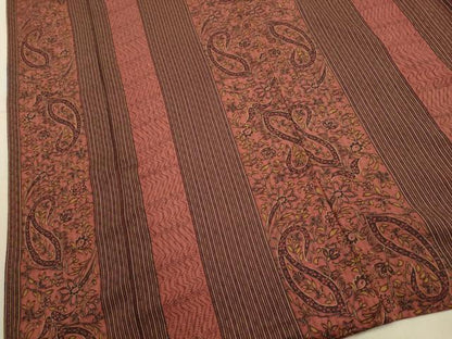 平和屋着物■上質な小紋　草花間道　正絹　逸品　AABD1429ma
