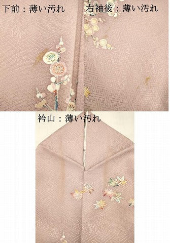 平和屋着物■上質な小紋　枝花文　金彩　正絹　逸品　AABD1452ma