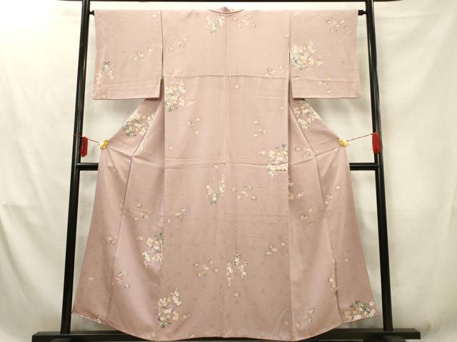 平和屋着物■上質な小紋　枝花文　金彩　正絹　逸品　AABD1452ma