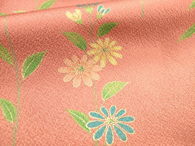平和屋着物■上質な小紋　枝花文　金彩　正絹　逸品　AABD1484ma