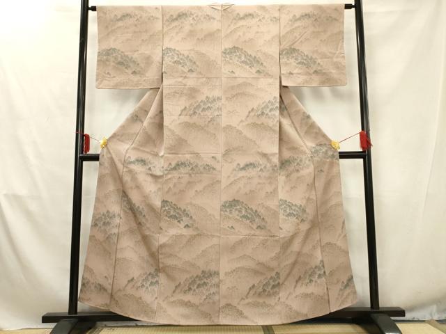 平和屋着物■上質な小紋　樹林文　正絹　逸品　AABD1506ma
