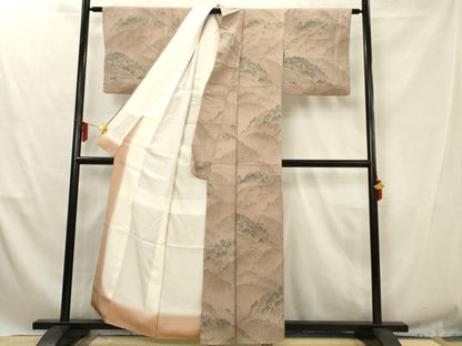 平和屋着物■上質な小紋　樹林文　正絹　逸品　AABD1506ma