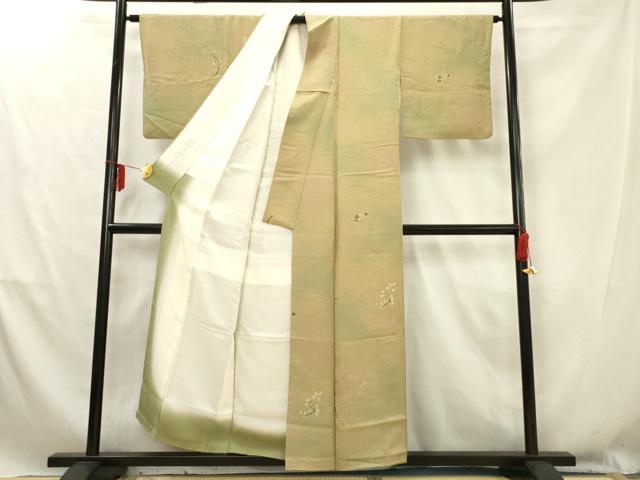 平和屋着物■上質な小紋　風景花地紋　暈し染め　正絹　逸品　AABD1509ma