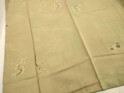 平和屋着物■上質な小紋　風景花地紋　暈し染め　正絹　逸品　AABD1509ma