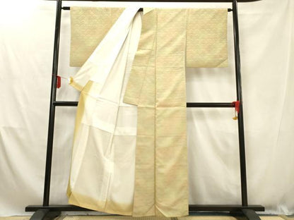 平和屋着物■上質な小紋　青海波花地紋　暈し染め　正絹　逸品　AABD1511ma