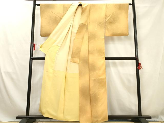 平和屋着物■上質な小紋　銀杏　暈し染め　正絹　逸品　AABD1512ma
