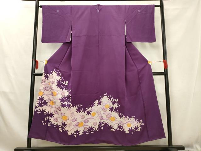 平和屋着物■豪華色留袖　草花文　金彩　正絹　逸品　AABD1514ma