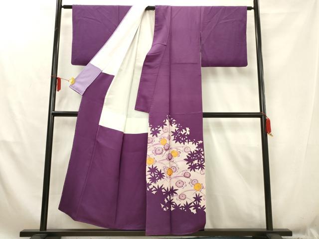 平和屋着物■豪華色留袖　草花文　金彩　正絹　逸品　AABD1514ma