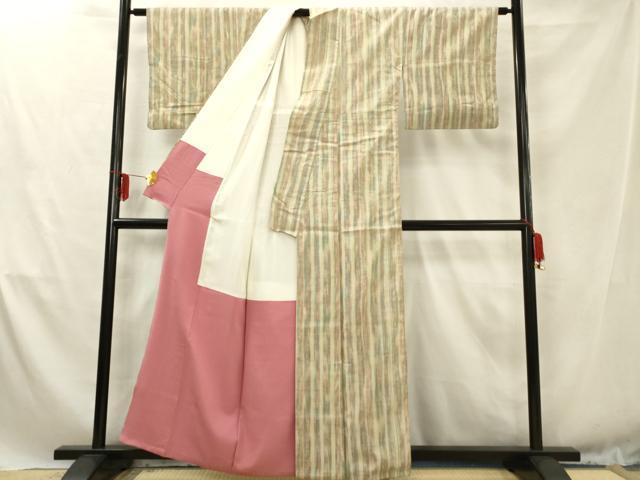 平和屋着物■上質な紬　間道　正絹　逸品　AABD1552ma