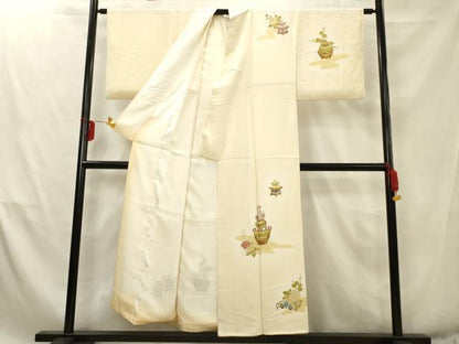 平和屋着物■訪問着　器物花文　金彩　正絹　逸品　AABD1555ma