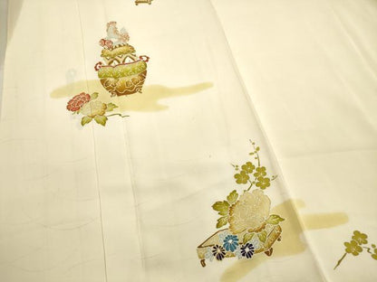 平和屋着物■訪問着　器物花文　金彩　正絹　逸品　AABD1555ma