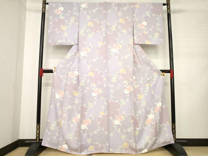 平和屋着物●上質な小紋 椿 ますいわ屋扱い 正絹 逸品 AABD1568ck