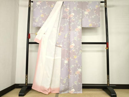 平和屋着物●上質な小紋 椿 ますいわ屋扱い 正絹 逸品 AABD1568ck
