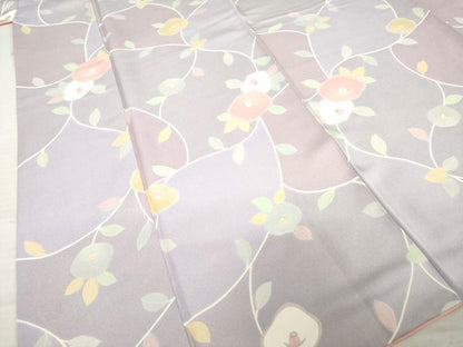 平和屋着物●上質な小紋 椿 ますいわ屋扱い 正絹 逸品 AABD1568ck