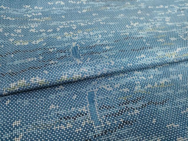 平和屋着物●本場大島紬 一元7マルキ 霞短冊文 正絹 逸品 AABD1583ck