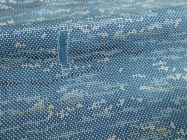 平和屋着物●本場大島紬 一元7マルキ 霞短冊文 正絹 逸品 AABD1583ck