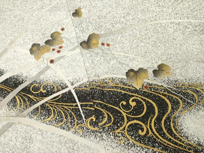 平和屋着物●訪問着　枝蕾　正絹　逸品　AABD1601ck