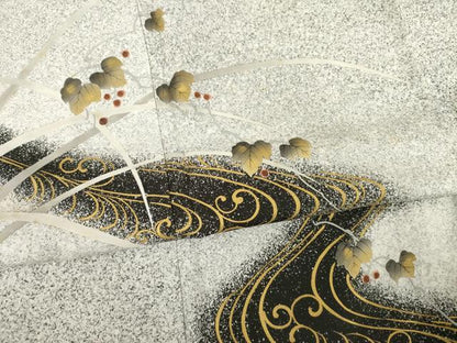 平和屋着物●訪問着　枝蕾　正絹　逸品　AABD1601ck