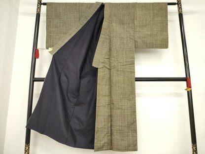 平和屋着物●男性　紬　霞文　正絹　逸品　AABD1619ck
