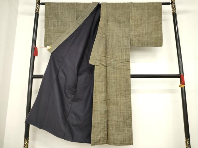 平和屋着物●男性　紬　霞文　正絹　逸品　AABD1619ck