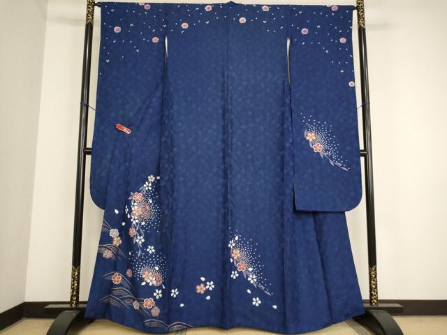 平和屋着物∵女の子 十三参り 子供 祝着 絞り 桜手毬文 金彩 鈴乃屋扱い 逸品 AABD1801ja