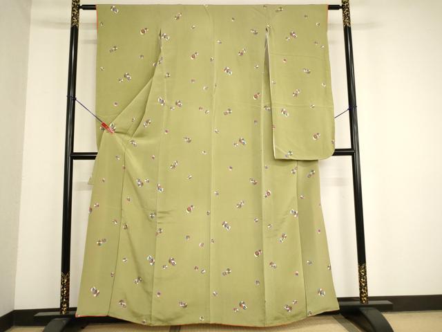 平和屋着物∵女の子　十三参り　子供　祝着　紙風船　鬼しぼ縮緬　逸品　AABD1802ja