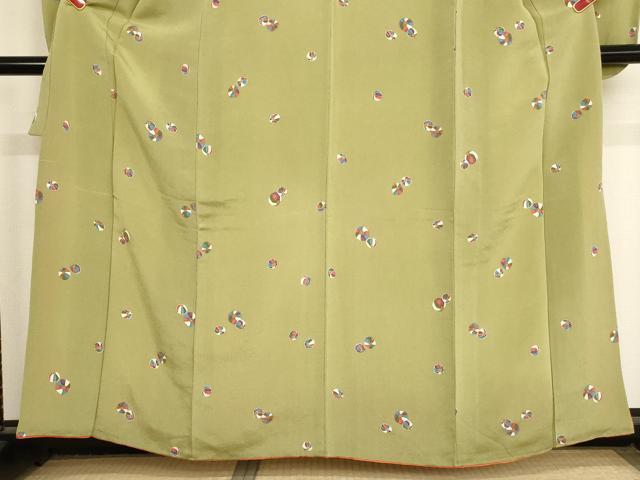 平和屋着物∵女の子　十三参り　子供　祝着　紙風船　鬼しぼ縮緬　逸品　AABD1802ja