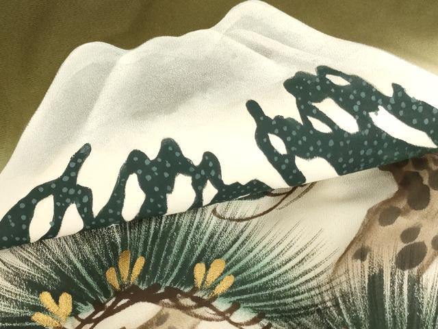 平和屋着物[]お宮参り　男の子　祝着　産着　初着　のしめ　富士山　立波松文　暈し染め　金銀彩　逸品　AABD1803ja