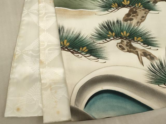 平和屋着物[]お宮参り　男の子　祝着　産着　初着　のしめ　富士山　立波松文　暈し染め　金銀彩　逸品　AABD1803ja