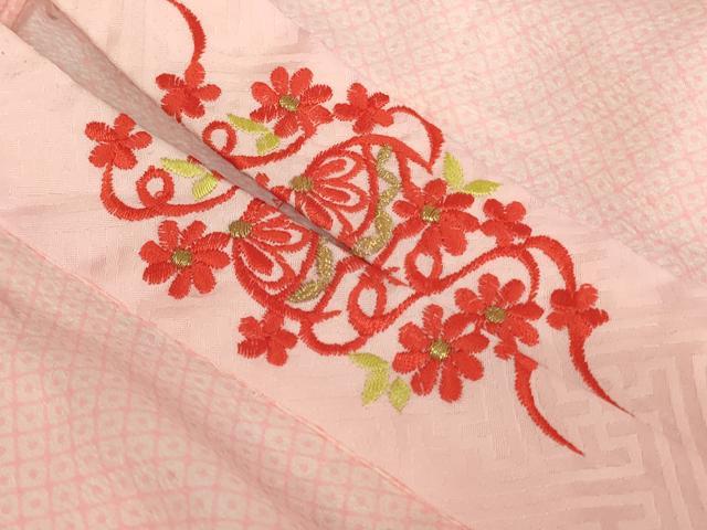 平和屋着物[]七五三　女の子　３歳　祝着　三つ身　長襦袢(無双仕立て)セット　花車文　金彩　AABD1810ja