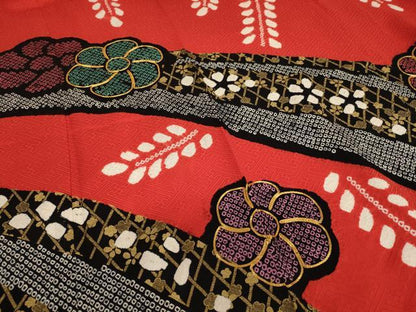 平和屋着物∵女の子 十三参り 子供 祝着・長襦袢(無双仕立て)セット 駒刺繍 絞り 草花文 金彩 逸品 AABD1815ja