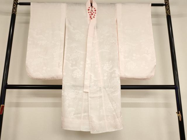 平和屋着物∵女の子 十三参り 子供 祝着・長襦袢(無双仕立て)セット 駒刺繍 絞り 草花文 金彩 逸品 AABD1815ja