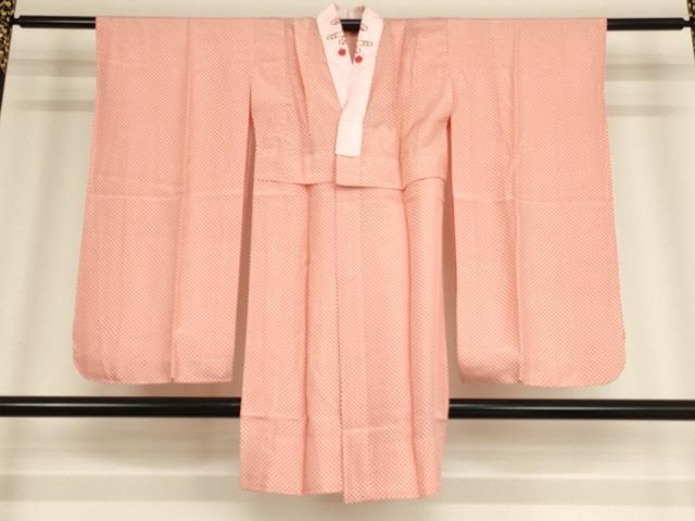 平和屋着物[]七五三　女の子　７歳　祝着　四つ身　長襦袢(無双仕立て)セット　青海波　金彩　逸品　AABD1820ja